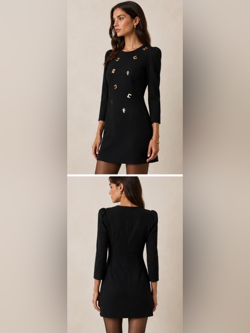 Elisabeth’s Franchi beautif Italian designer MINI-DRESS New size 38 - Picture 8 of 8